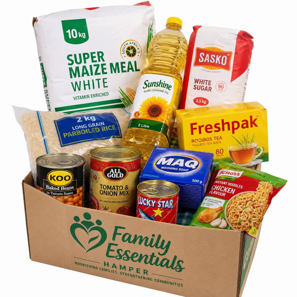 Family grocery hamper of staples