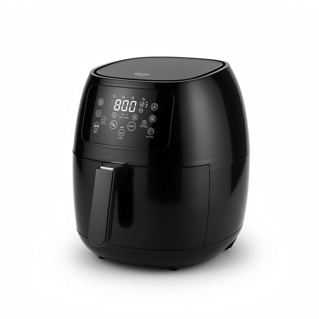 Black 8-litre digital air fryer